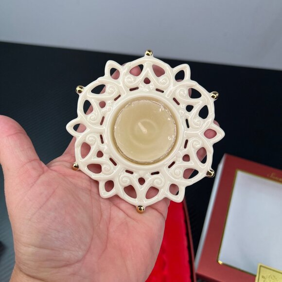 Lenox Snow Lights Shine  Porcelain Tealight Votive Holder Christmas Holiday - Picture 5 of 8